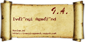 Iványi Agmánd névjegykártya