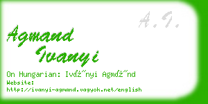 agmand ivanyi business card